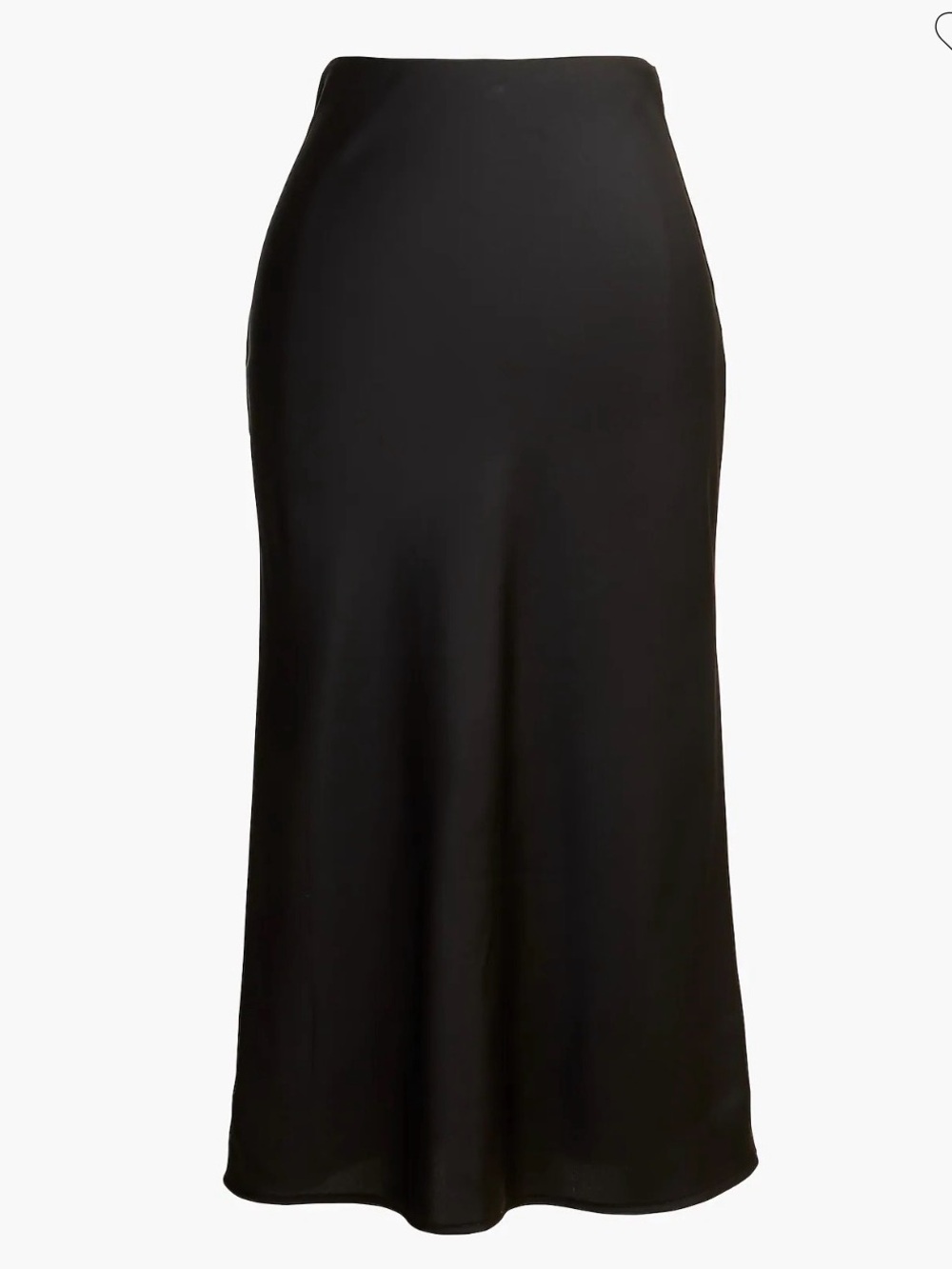 🤎 J. Crew Factory 🤎 Black Satin Slip Midi Skirt (XS)